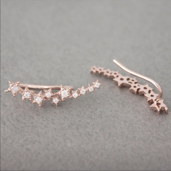 Cubic Star ear crawlers  W/ Rhinestone NWT - Picture 5 of 8